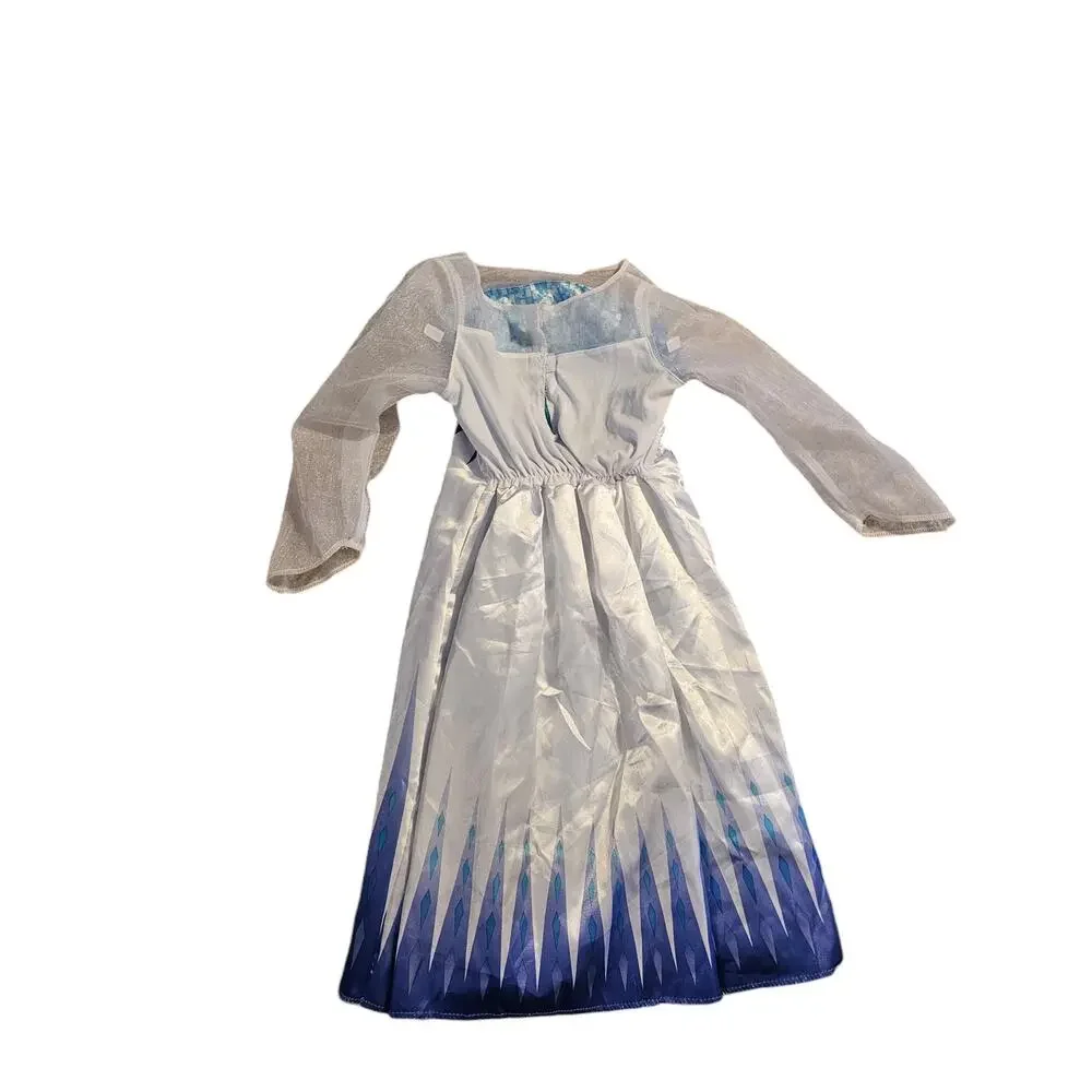 Disney Frozen Costume Reversible Dress Plays Music Missing Cape Size 4-6X